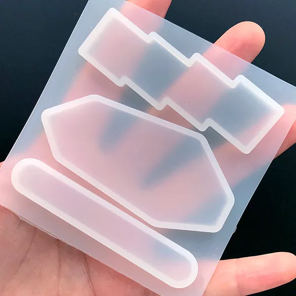 Molde de Silicona para Broches de Pelo x3 para Resina Epoxi y Manualidades
