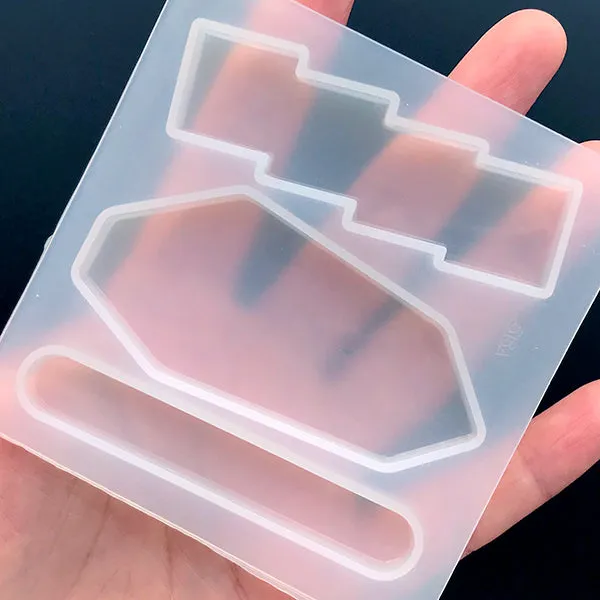 Molde de Silicona para Broches de Pelo x3 para Resina Epoxi y Manualidades